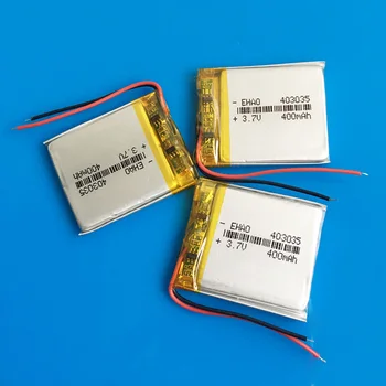 3 ks 3,7 V 400mAh 403035 Nabíjateľná batéria li polymer lithium batérie pre MP3, GPS, DVD, bluetooth záznamník e-book fotoaparát