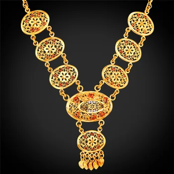 Etnické Strapec Náhrdelník Pre Ženy Móda Nové Collares Vintage Choker Náhrdelník Darček Zlatá Farba Indické Šperky N1592