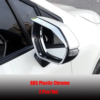 ABS Chrome/Uhlíkových vlákien Auto Strane Dverí, spätné zrkadlo dažďový obočie Kryt Výbava Nálepky Na Toyota Yaris 2020 2021 príslušenstvo