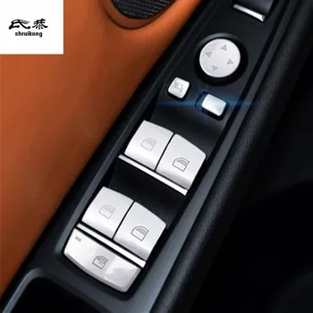 1Lot Auto Samolepky ABS Chrome Okno, Výťah, Panel Tlačidlo Dekoratívny Kryt pre BMW F20 F30 F10 X3 F25 X5 F15 X1 F48