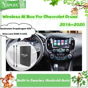 Android Mini Bezdrôtovej AI Box Pre Chevrolet Cruze 2016-2020 Qualcomm Postavený v Carplay Auto Smart Box, Google, YouTube Netflix Video