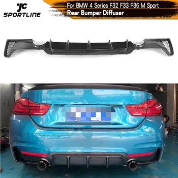 Carbon Fiber Zadný Nárazník Pery Spojler, Difúzor pre BMW 4 Série F32 F33 F36 M Šport Gran Coupe Sedan Kabriolet 2014 - 2018