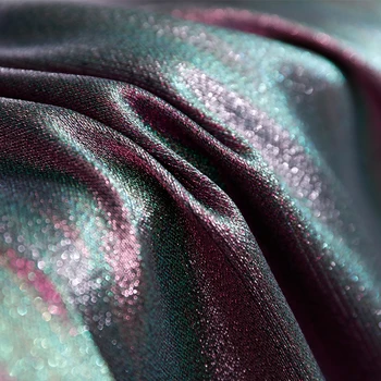 CF856 Kovový Farba Intríg Iridescence Žakárové Tkaniny Pre Kostýmy Vyhovovali/Bundy/Culottes/Sukne/Nohavice Príručka Textílie