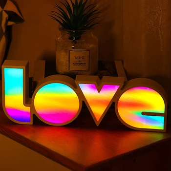 Láska Neónové Svetlo Sign LED List Nočné Lampy, Batérie, USB Powered Nočného na Vianoce Valentine Návrh Svadobné Dekorácie