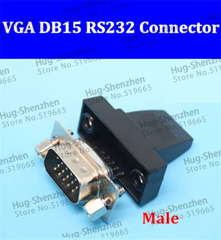 VGA DB15 sériové drôtu-typ 3 riadok samec konektor s bývaním ,skrutky 10pcs