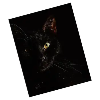 Strašný Mačka Plátno Čierna Mačka, S Jasnými Očami Plagát Na Stenu Plagát Strašidelné Obrázky Mačiek Plátno, Maľovanie Na Halloween Domova