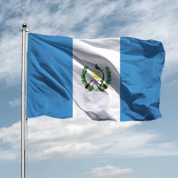Doprava zadarmo Guatemala Vlajka 90x150cm Polyester Visí Guatemala národnej Vlajky Na Dekoráciu A Činnosť