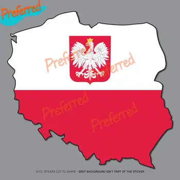 Poľsko poľská Mapu Vlajka Vinylové Nálepky Nárazníka Vozidla Prilba - 120mm X 114mm pre Pohár, Notebook, Sklenené Dvere，auto Chladnejšie Auto Nálepky Odtlačkový