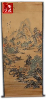Ručne maľované Čínske maľby,Krajina Qing Dynast v Číne, #08,doprava zdarma