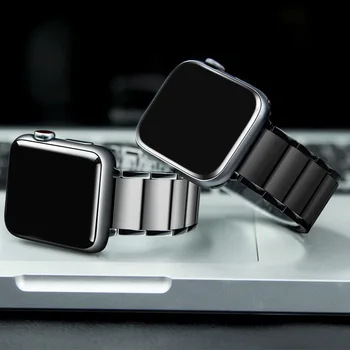 Magnetický Kovový Pás pre Apple iWatch 7 SE 6/5/4/3 38 40 41MM /42 44 45 MM Módneho priemyslu Nehrdzavejúcej Ocele Kapela pre Mužov, Ženy