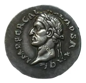 Staroveké Rímske Mince z Mosadze so Striebornou Á Starožitné Replika Dekoratívne Remesiel Typ 48