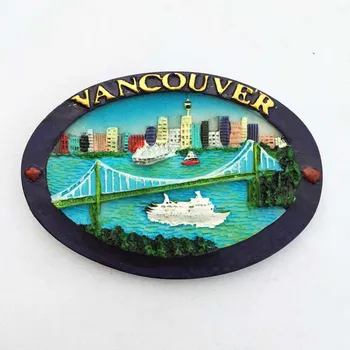 Vancouver, Kanada Lions Gate Stereo troch-dimenzionální krajiny suvenírov magnet nálepky chladnička nálepky