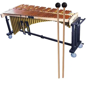 1 Pár Drevené Bicie Paličky Profesionálne Bicie Nástroje Xylophone Marimba Paličky Javor Drevenou Rukoväťou, Gumy Paličky