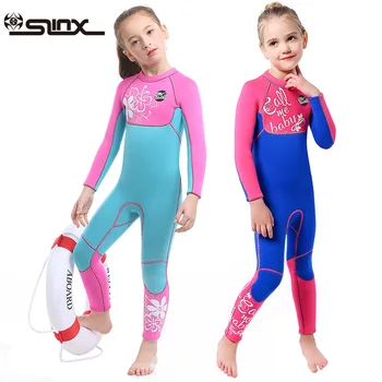 Detské Plavky 3mm Dlhé rukávy Siamské Potápačský Oblek Anti-UV Potápanie Materiál Surfovanie Teplé Oblečenie Potápačské Obleky Pre Deti
