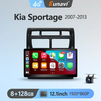 Eunavi 4G Carplay 2 Din Android Auto Rádia Pre Kia Sportage 2007-2013 Auto Multimediálne Video Prehrávač, GPS Stereo 2din 1920*860P