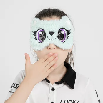 Hot Predaj Luxusný Panda Spanie Maska Eyepatch Cartoon Oko Pokrytie pre Oko Cestovať, Relaxovať na Spanie Očná Maska Mäkké, Hodvábne