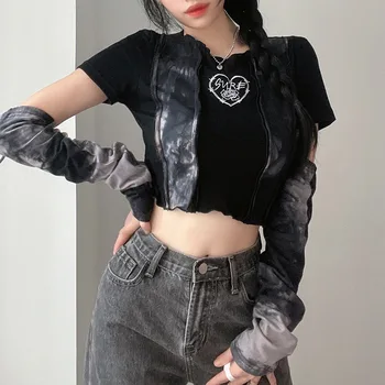 Y2k Vianočné Rozprávky Grunge Core 2021 Blúzky Fairycore Vintage Kórejský Módne Kawaii Oblečenie Goth Alt T Shirt Dámske Oblečenie
