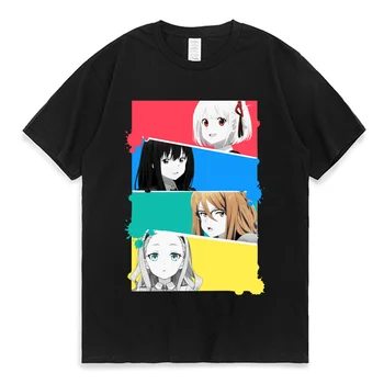 2022 Anime Lycoris Recoil Chisato Nishikigi Takina Inoue T Shirt Muži Ženy Cooton T-shirt Nadrozmerné Streetwear Krátky Rukáv Tees