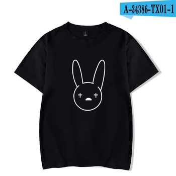 Bavlnené tričko Zlých Bunny Merch T-shrit Muži/Ženy Lete Ležérny Top Zlých Bunny Krátke Sleeve Tee košele, Topy