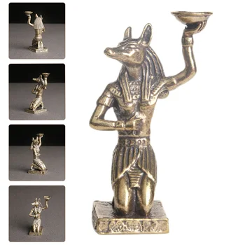 Socha Anubis Egypt Mosadz Egyptský Figurineancient Bohov Dekorácie Psa Obrázok Dekor Socha Model Mŕtvych Ploche Faraóna