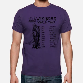 Viking Mužov World Tour Mytológiu T-Tričko Krátky Rukáv Bežné 100% Bavlna Tričká Veľkosti S-3XL