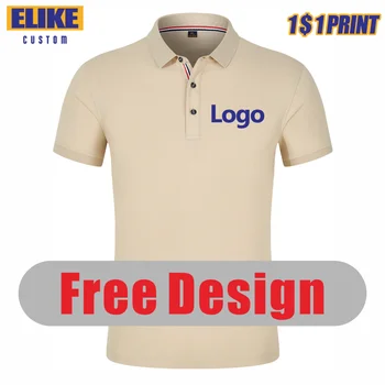 ELIKE Vysoko-Kvalitný Polo Tričko Vlastné Logo Tlače Osobné Dizajnu Značky Lete Výšivky Mužov A Žien Oblečenie 8 Farieb Topy