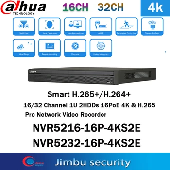 Dahua DVR, NVR 4K PoE NVR5216-16P-4KS2E 16CH NVR5232-16P-4KS2E 32CH H. 265 Pro Až 12Mp Video Network Video Recorder