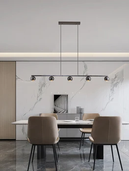 Nordic LED Luster Moderný Jednoduchý Kolo 5 Hlavou Visí Lampa Jedáleň, Kuchyňa, Obývacia Izba, Spálňa Bar Vnútorné Osvetlenie Interiéru