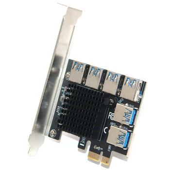 XT-XINTE PCIE PCI-E slot karty PCI Express Stúpačky Karty 1x až 16x 1 až 6 USB 3.0 Slot Násobiteľ Hub Adaptér