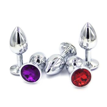 Kovové Mini Análny Hračky s Diamantom, Butt Plug G-bod Stimulátor s rôznymi Farbami Diamanty, Sexuálne Hračky pre Lesby, alebo Ženy