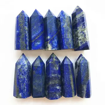 Prírodné lapis lazuli prútik bod quartz minerály, duchovné liečivé kryštály a kamene, meditácie, reiki decoracion hogar moderno