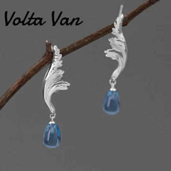 Volta Van 925 Sterling Silver Drop Náušnice Klasické 2022 Nové Elegantné, Jemné Šperky Leaf Výročie Svadby Ženy Strieborné Náušnice