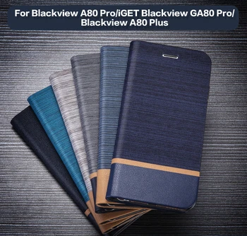 PU Kožené Peňaženky Prípade Blackview A80 Pro A80 Plus Telefón Prípade iGET Blackview GA80 Pro Knihy Prípade Mäkké Silikónové Zadný Kryt