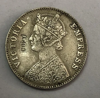 1878 - India Britské ½ Rupia - Victoria