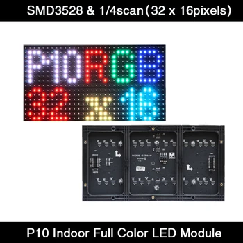 100ks/veľa P10 SMD3528 Krytý RGB Full Farebné LED Displej 320x160mm / 32 x16Pixels 1/4Scan Video Nástenné LED Panel / Modules