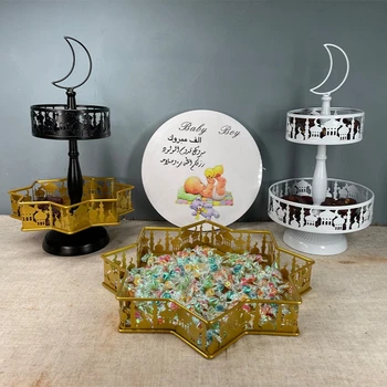 Večera Dosky Eid Zásobník Domáce Dekorácie Vaničky Iron Art Ramadánu Festival Dovolenku Dodávky+ Slávnostné Produkty Mubarak Dekorácie