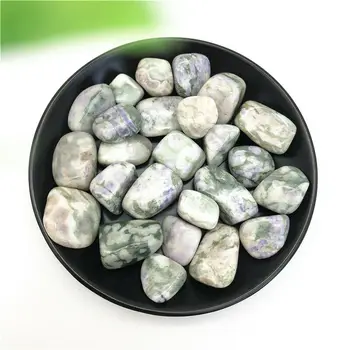 100g Prírodný Zelený Smaragd Sľubný Jade Crystal Rozhádzané Leštené Kamene Dekor Prírodné Kamene a Minerály