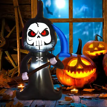 Costway 6 FT Halloween Nafukovacie Ghost Vonkajšie Vyhodiť Dekorácie w/ LED Svetlá CM23545US