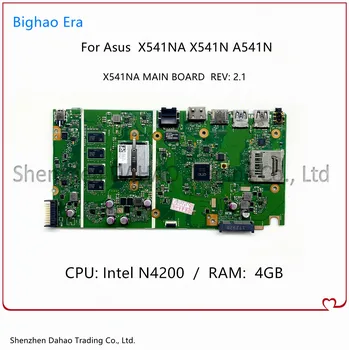 X541NA Doske Pre Asus A541N X541N X541NA Notebook Doska S N4200 CPU 4GB-RAM 100% Plne Testované (Doprava Zadarmo)